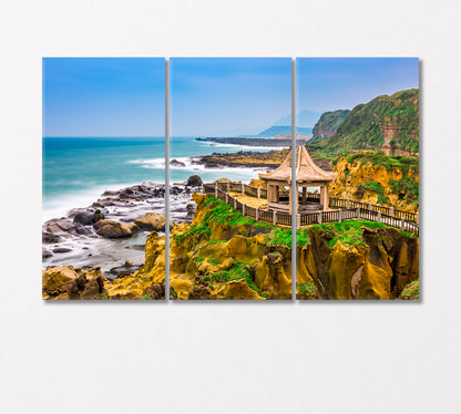 Heping Island Park in Keelung Taiwan Canvas Print-Canvas Print-CetArt-3 Panels-36x24 inches-CetArt