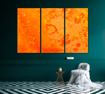 Abstract Bright Orange Watercolor Pattern Canvas Print-Canvas Print-CetArt-1 Panel-24x16 inches-CetArt