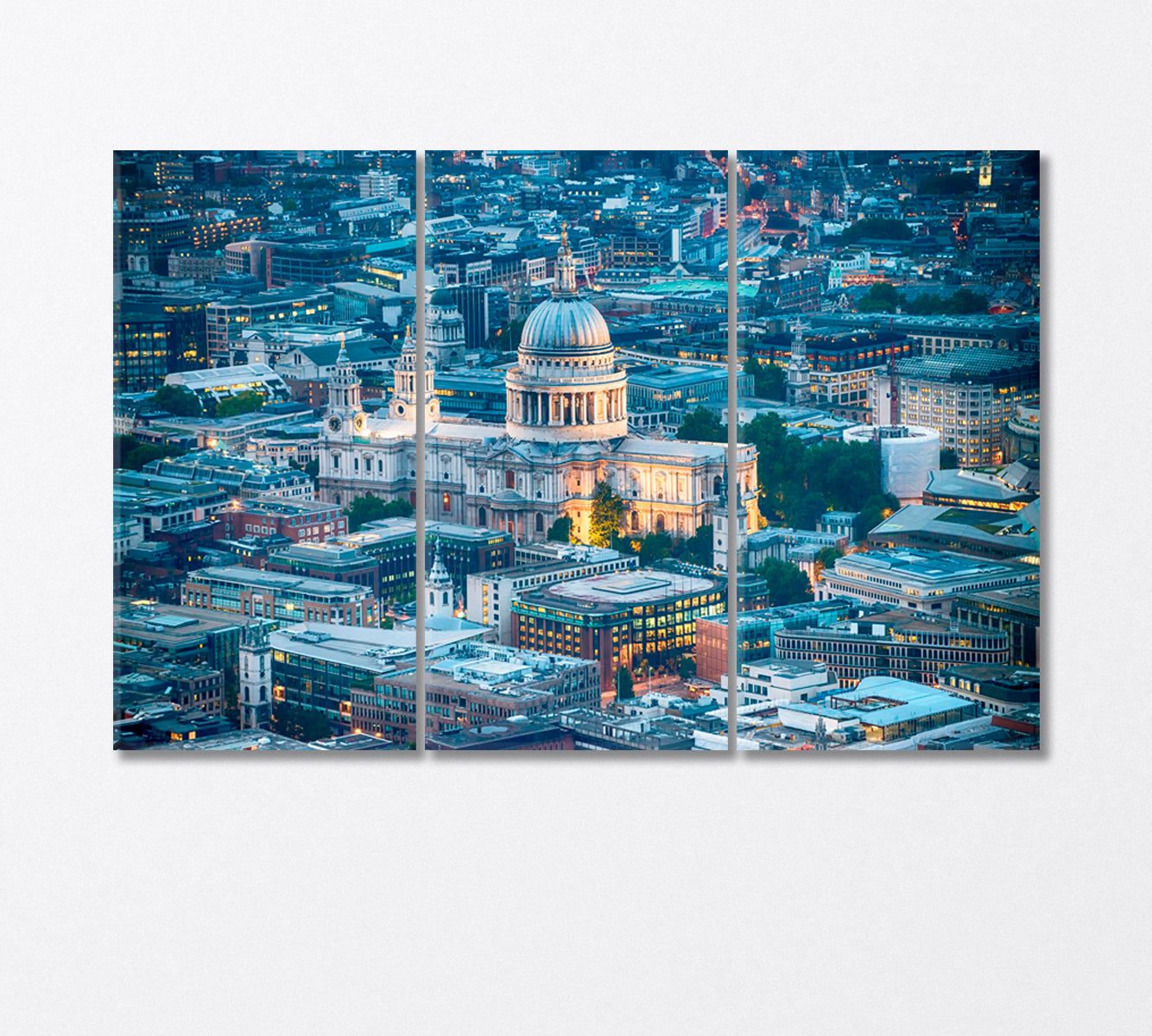 St Paul Cathedral London Canvas Print-Canvas Print-CetArt-3 Panels-36x24 inches-CetArt