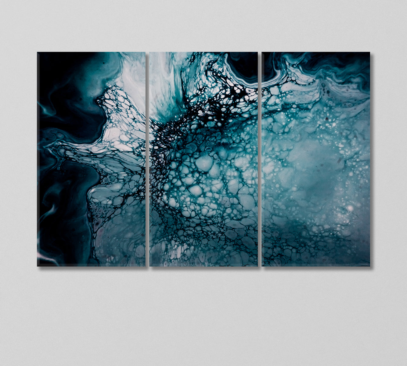 Modern Liquid Acrylic Painting Canvas Print-Canvas Print-CetArt-3 Panels-36x24 inches-CetArt