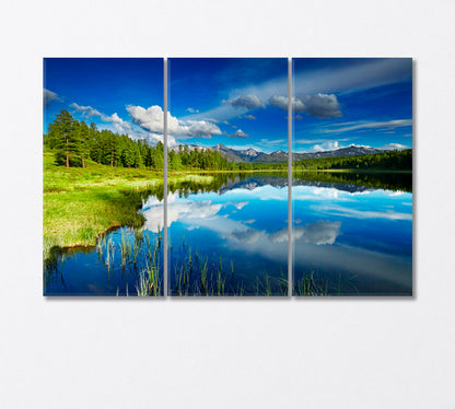 Lake in Altai Mountains Canvas Print-Canvas Print-CetArt-3 Panels-36x24 inches-CetArt