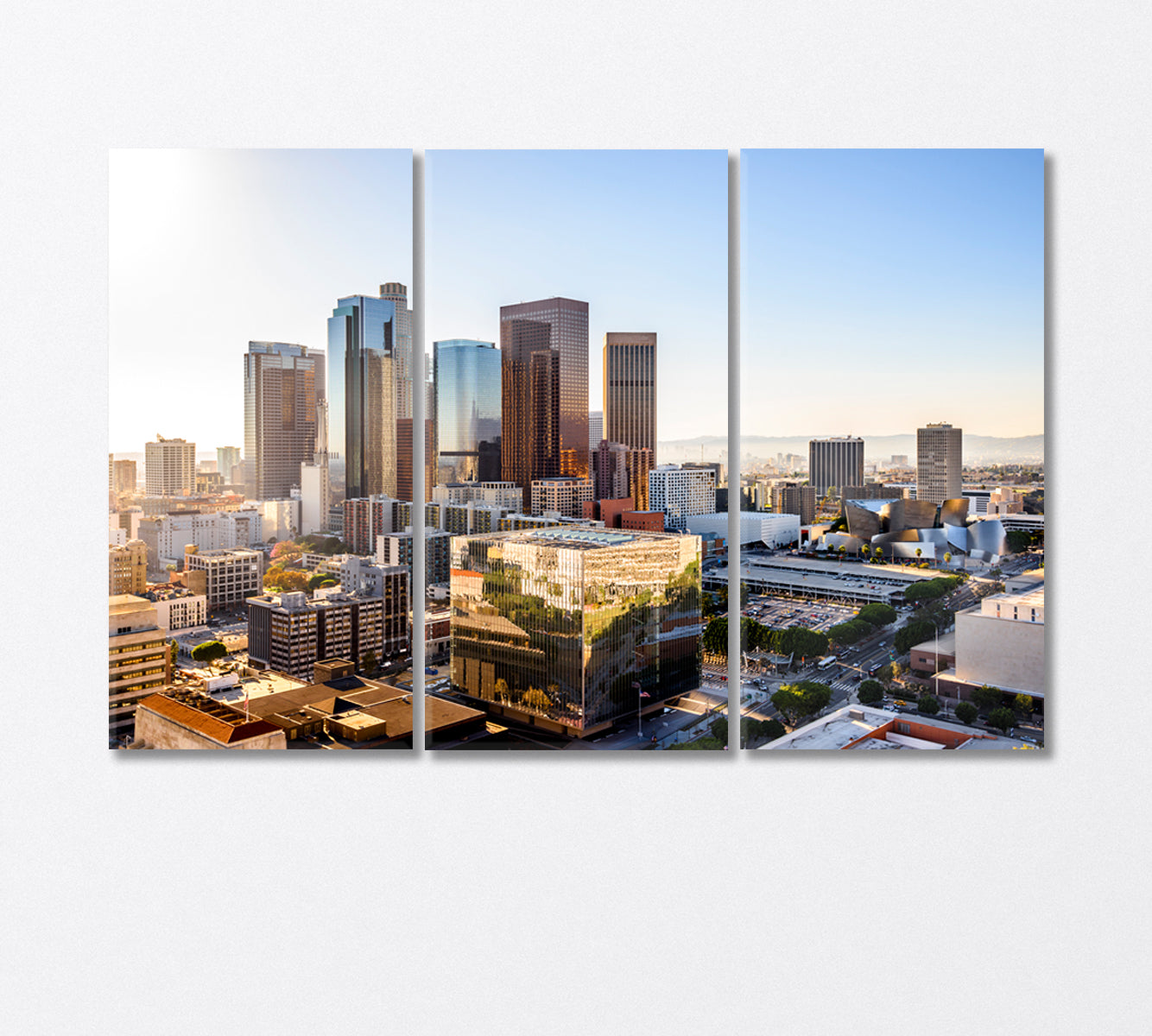 High-rise Buildings Los Angeles California USA Canvas Print-Canvas Print-CetArt-3 Panels-36x24 inches-CetArt