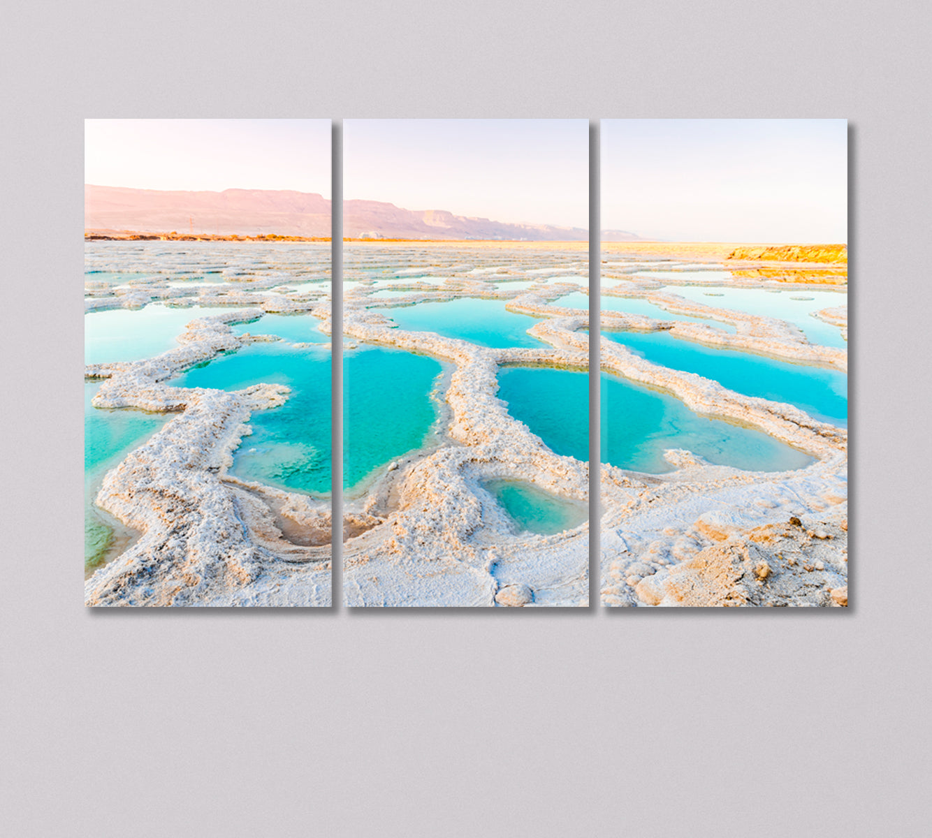 Dead Sea Coast Canvas Print-Canvas Print-CetArt-3 Panels-36x24 inches-CetArt