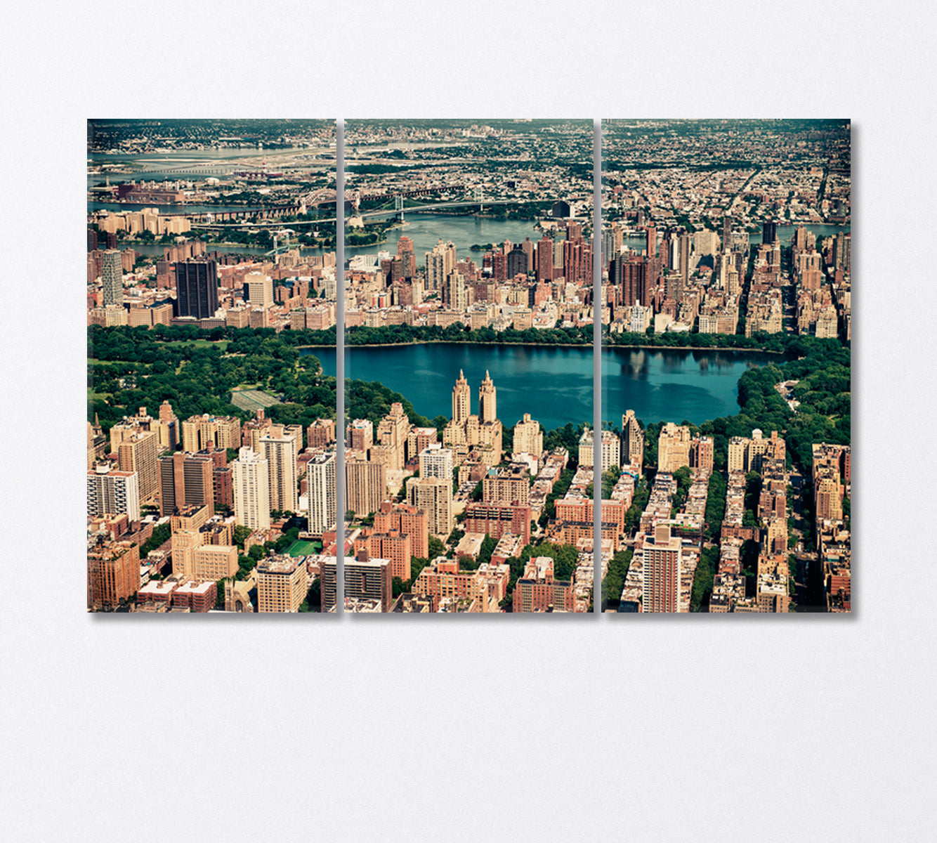 Aerial View of Central Park Manhattan Canvas Print-Canvas Print-CetArt-3 Panels-36x24 inches-CetArt