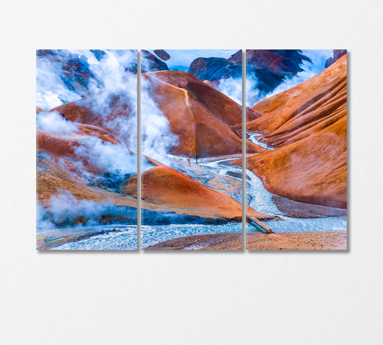 Geothermal Valley in Kerlingarfjoll Iceland Canvas Print-Canvas Print-CetArt-3 Panels-36x24 inches-CetArt