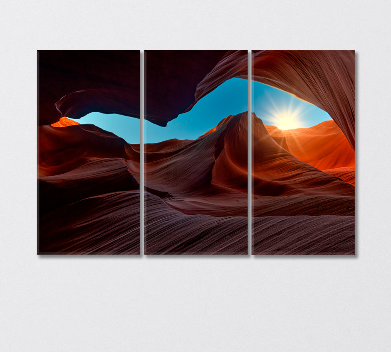 Sandstone in Antelope Canyon Arizona USA Canvas Print-Canvas Print-CetArt-3 Panels-36x24 inches-CetArt