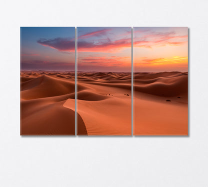 Sand Dunes in Liwa UAE Canvas Print-Canvas Print-CetArt-3 Panels-36x24 inches-CetArt