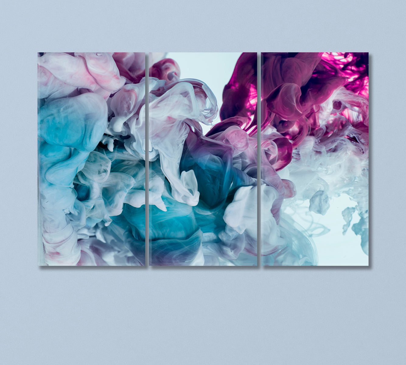 Abstract Blue and Purple Smoke Canvas Print-Canvas Print-CetArt-3 Panels-36x24 inches-CetArt