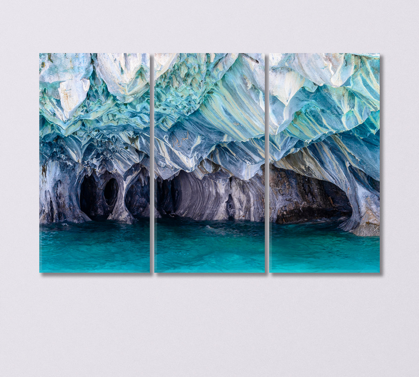 Marble Caves Lake General Carrera Chile Canvas Print-Canvas Print-CetArt-3 Panels-36x24 inches-CetArt