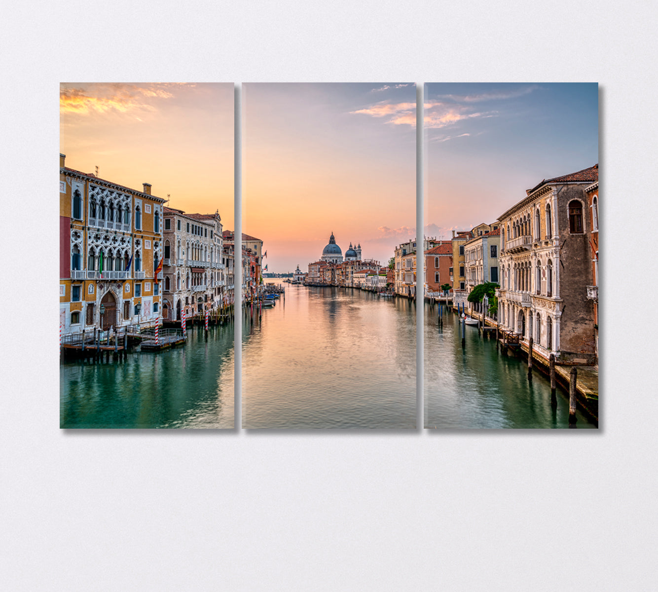 Famous Grand Canal in Venice Italy Canvas Print-Canvas Print-CetArt-3 Panels-36x24 inches-CetArt