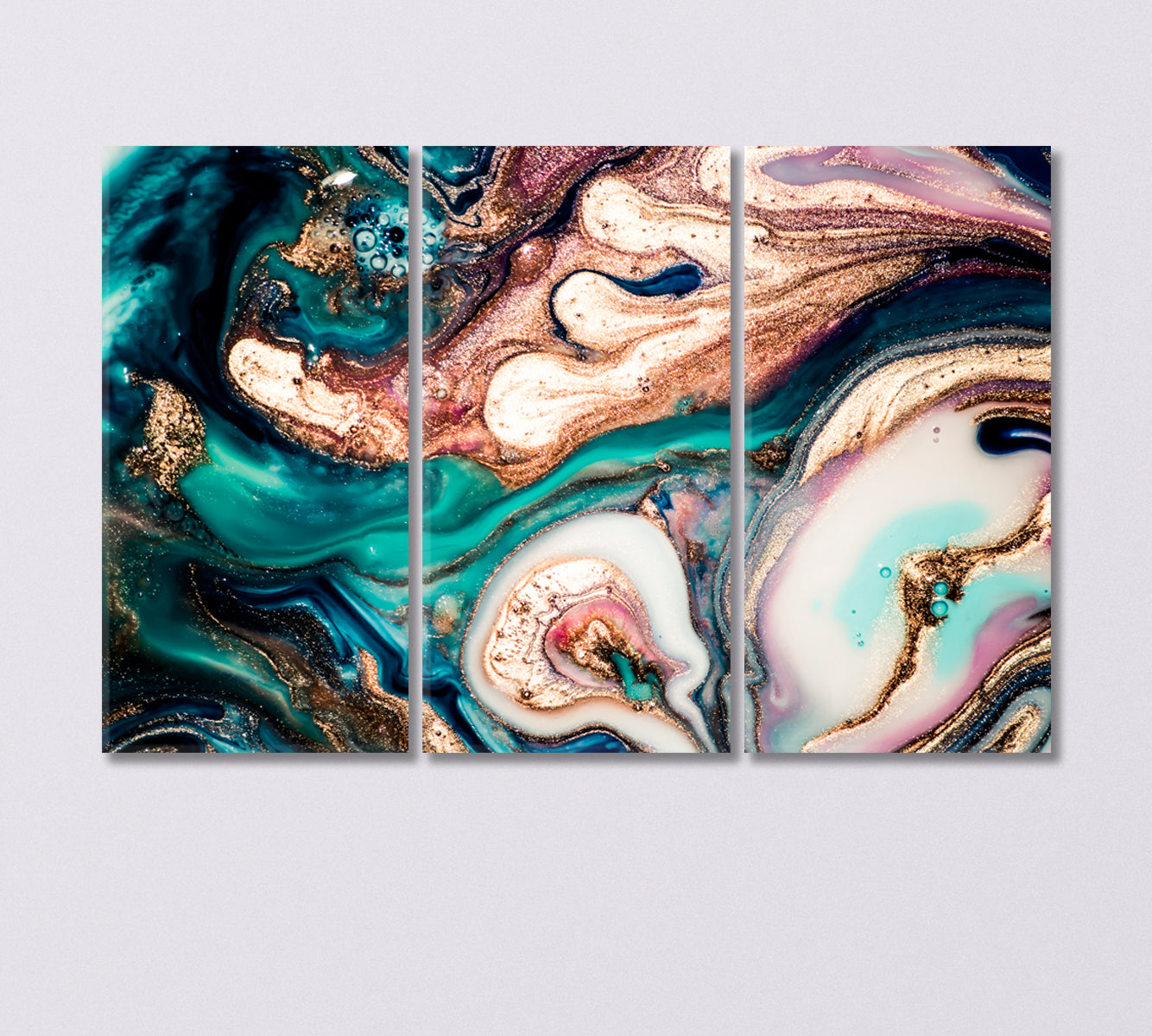 Modern Abstract Liquid Marble Pattern Canvas Print-Canvas Print-CetArt-3 Panels-36x24 inches-CetArt