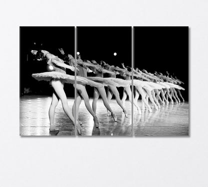 Graceful Ballet Dancers on Stage Canvas Print-Canvas Print-CetArt-3 Panels-36x24 inches-CetArt