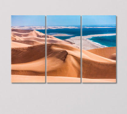 Namib Desert along Side the Atlantic Ocean Canvas Print-Canvas Print-CetArt-3 Panels-36x24 inches-CetArt