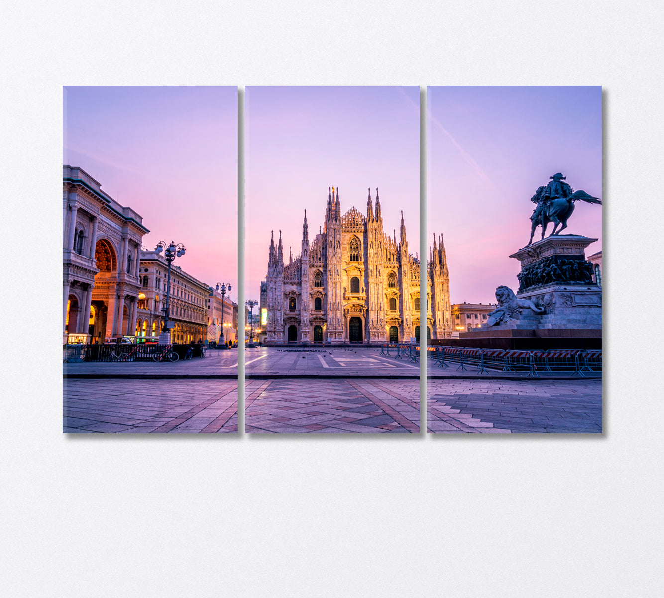 Duomo di Milano Italy Canvas Print-Canvas Print-CetArt-3 Panels-36x24 inches-CetArt