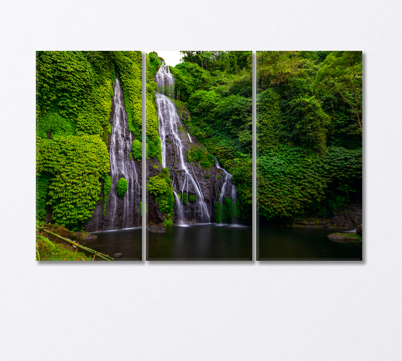 Banyumala Waterfall Bali Indonesia Canvas Print-Canvas Print-CetArt-3 Panels-36x24 inches-CetArt