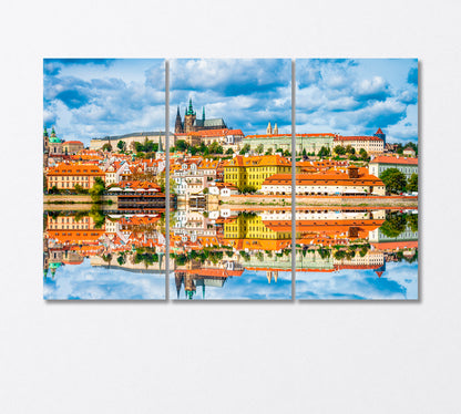 Panorama of old town of Prague Canvas Print-Canvas Print-CetArt-3 Panels-36x24 inches-CetArt