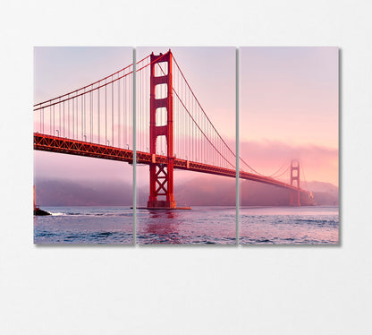 Golden Gate Bridge view San Francisco USA Canvas Print-Canvas Print-CetArt-3 Panels-36x24 inches-CetArt