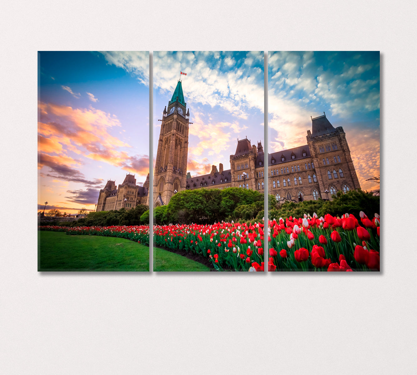 Parliament Building of Canada Canvas Print-Canvas Print-CetArt-3 Panels-36x24 inches-CetArt