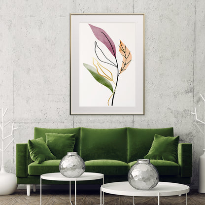 Line Art Minimalist Leaves Decorations For Home Poster-Vertical Posters NOT FRAMED-CetArt-8″x10″ inches-CetArt