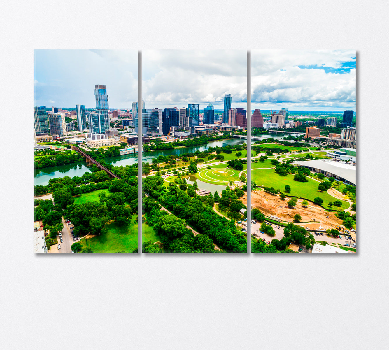 Austin Cityscape USA Canvas Print-Canvas Print-CetArt-3 Panels-36x24 inches-CetArt