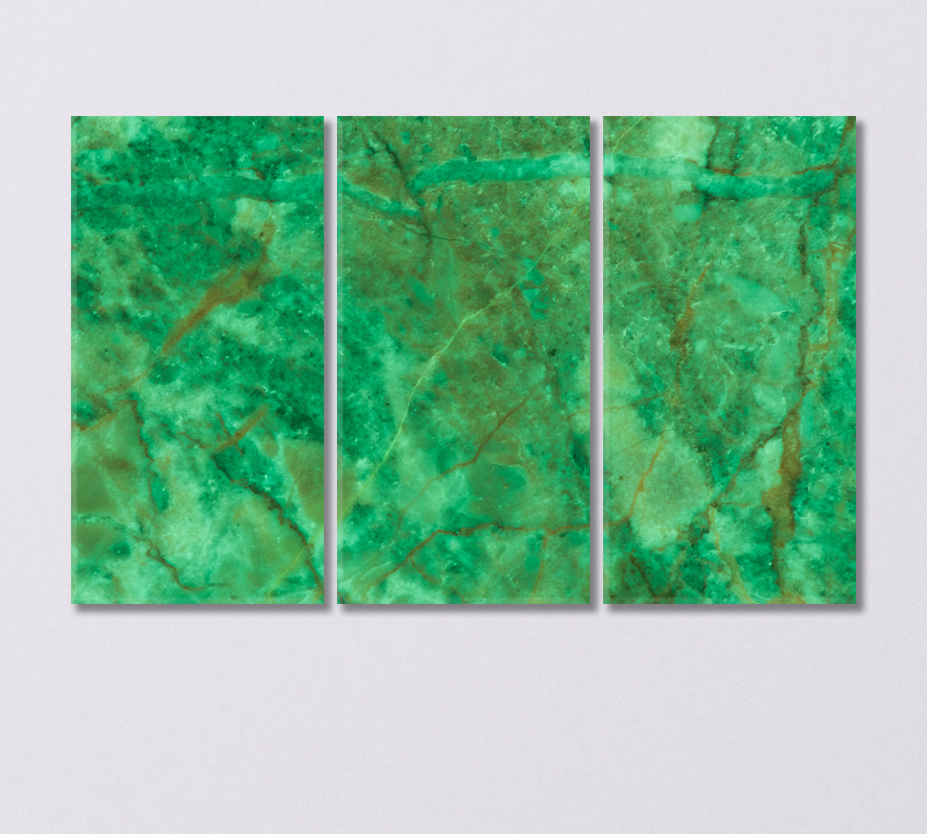 Green Marble Stone Wall Canvas Print-Canvas Print-CetArt-3 Panels-36x24 inches-CetArt