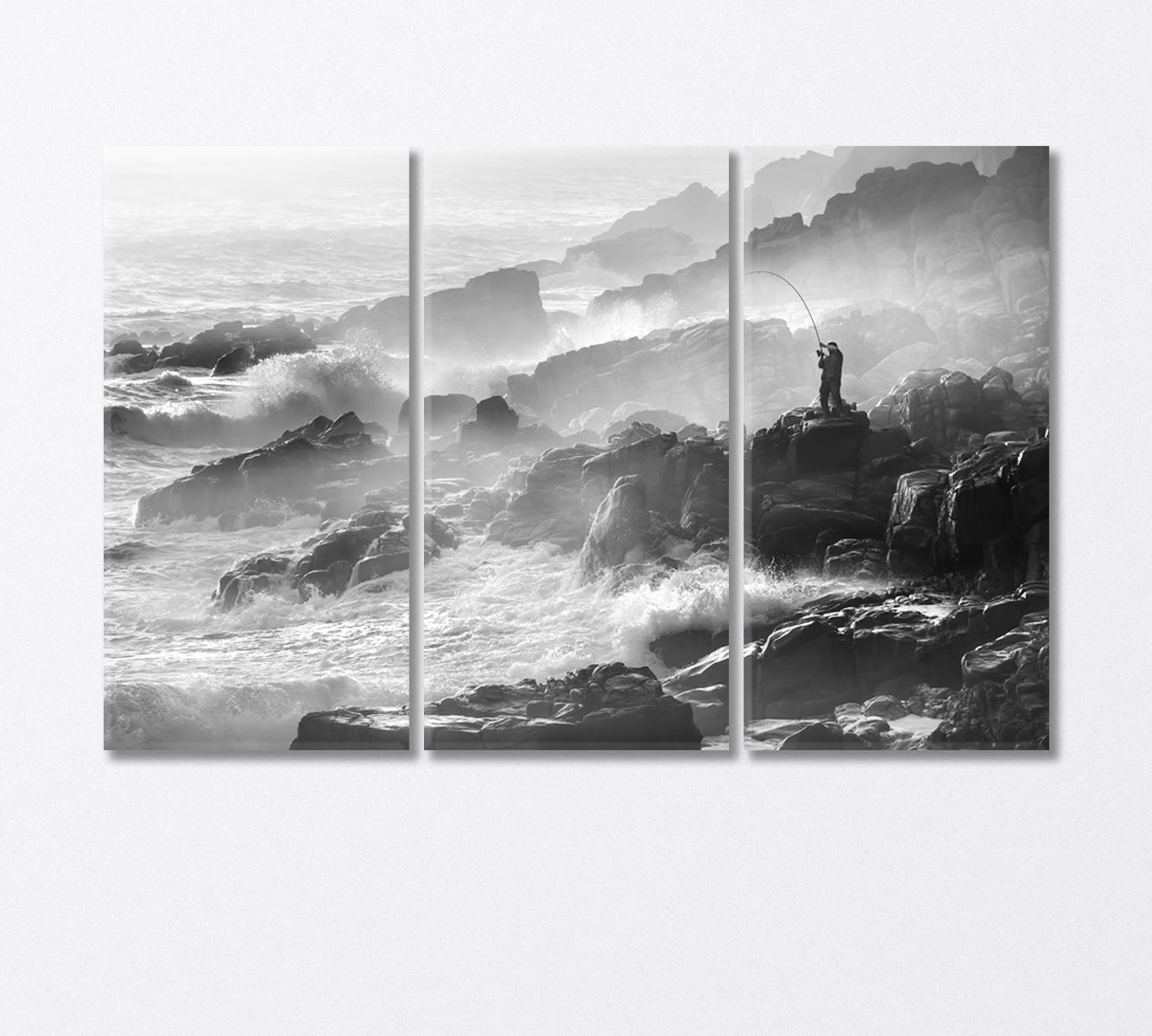 Extreme Fishing Canvas Print-Canvas Print-CetArt-3 Panels-36x24 inches-CetArt