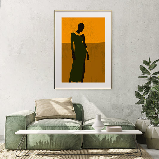 African Woman Silhouette My Poster Wall-Vertical Posters NOT FRAMED-CetArt-8″x10″ inches-CetArt