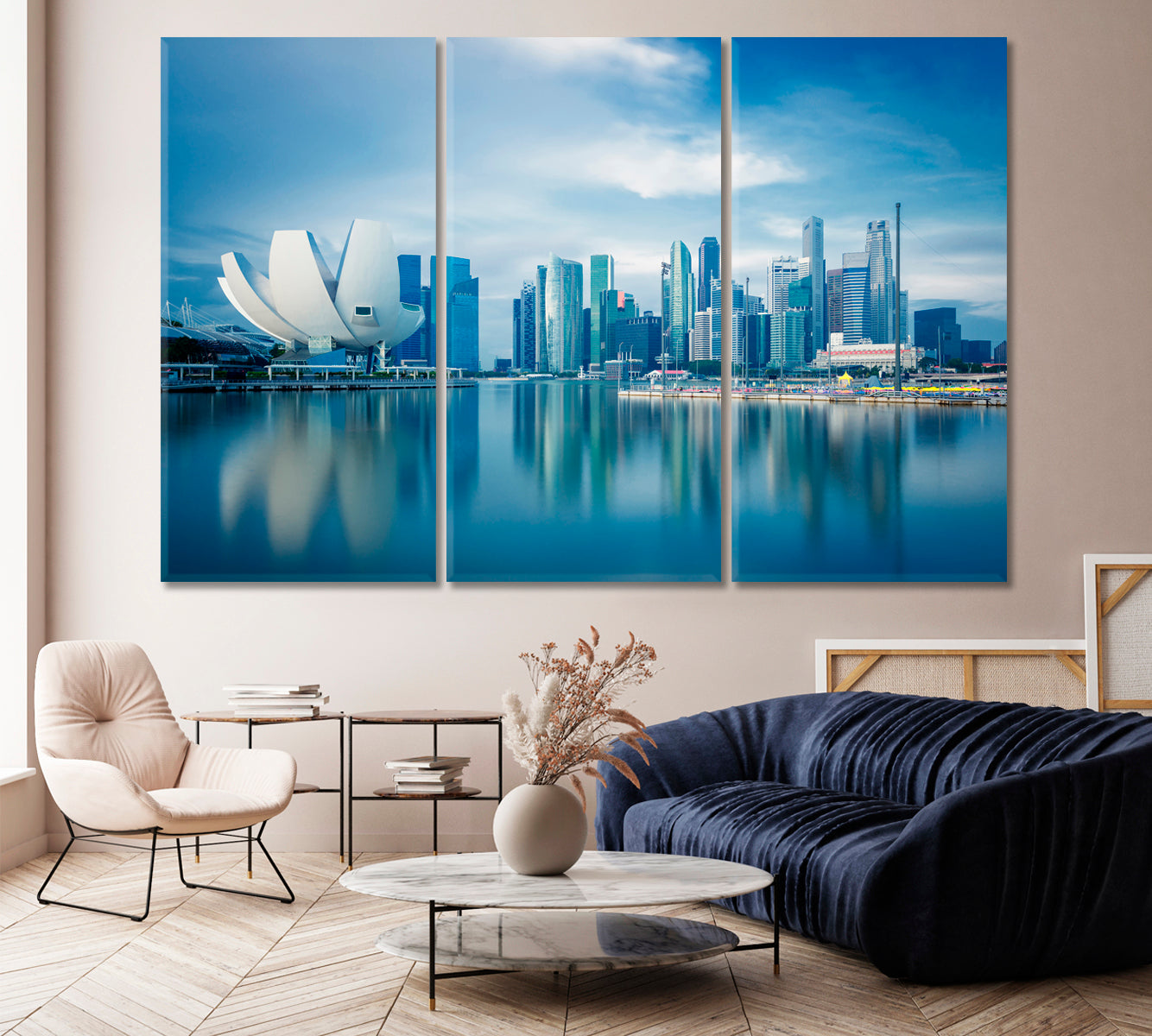 Singapore Skyline at Daytime Canvas Print-Canvas Print-CetArt-1 Panel-24x16 inches-CetArt