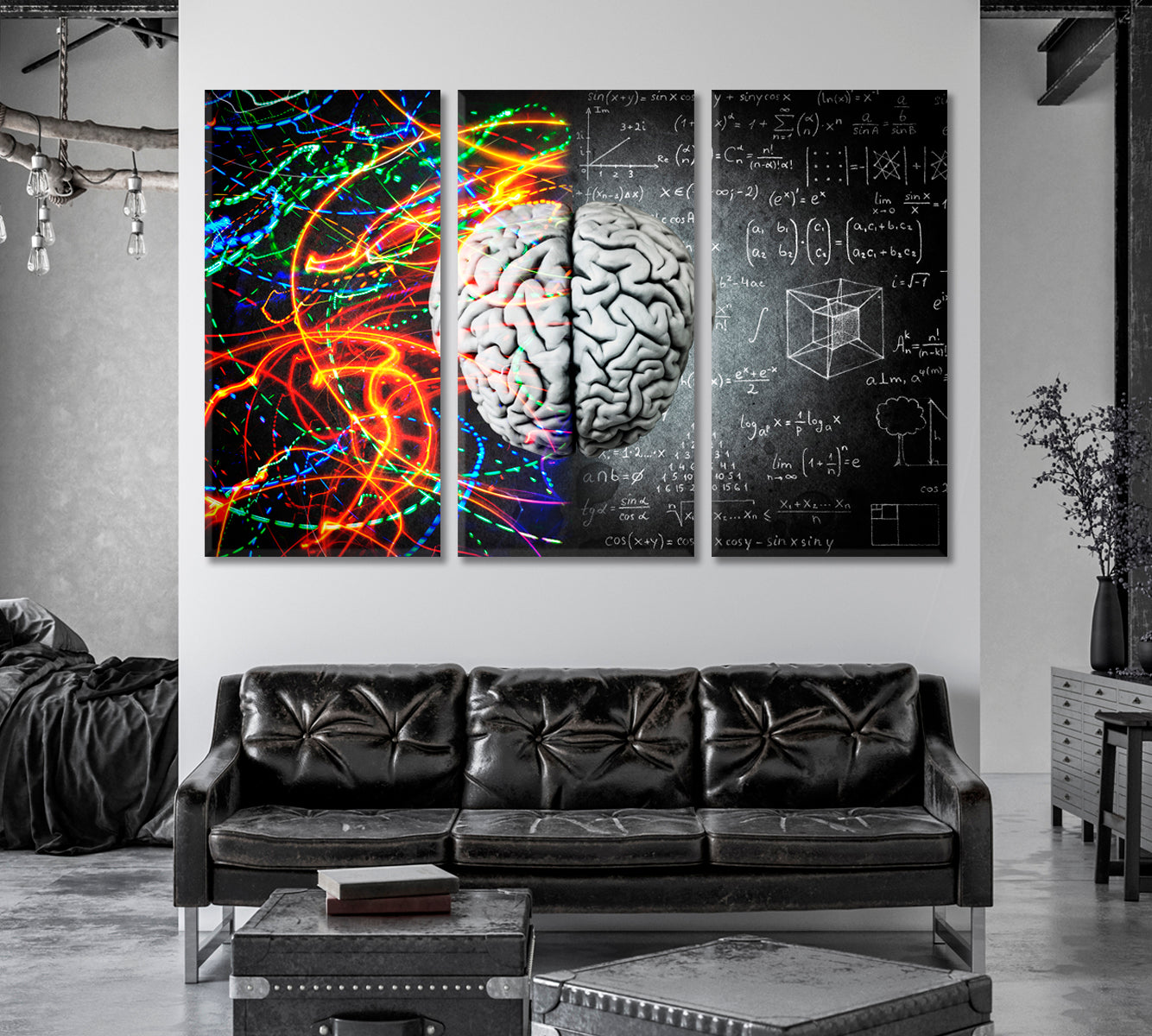 Left Brain Logical vs Right Brain Creative Canvas Print-Canvas Print-CetArt-1 Panel-24x16 inches-CetArt