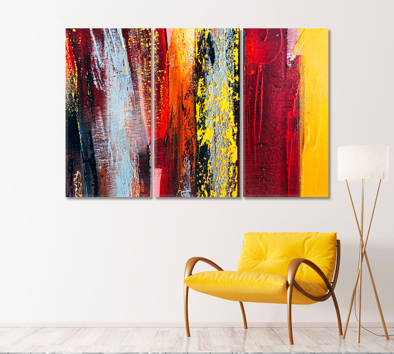 Colorful Abstract Oil Brush Strokes Canvas Print-Canvas Print-CetArt-1 Panel-24x16 inches-CetArt
