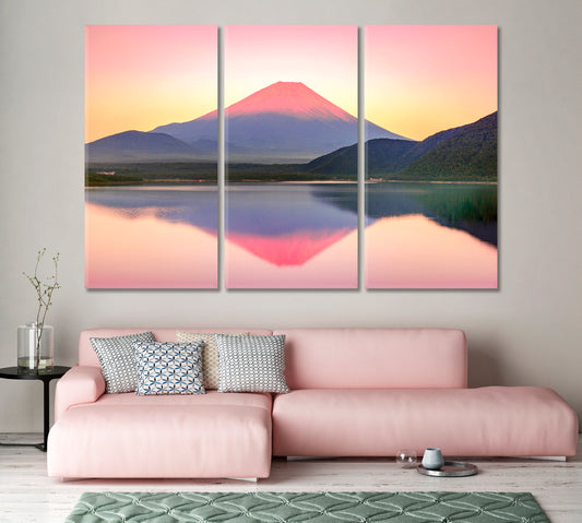 Mount Fuji in Sunset Japan Canvas Print-Canvas Print-CetArt-1 Panel-24x16 inches-CetArt