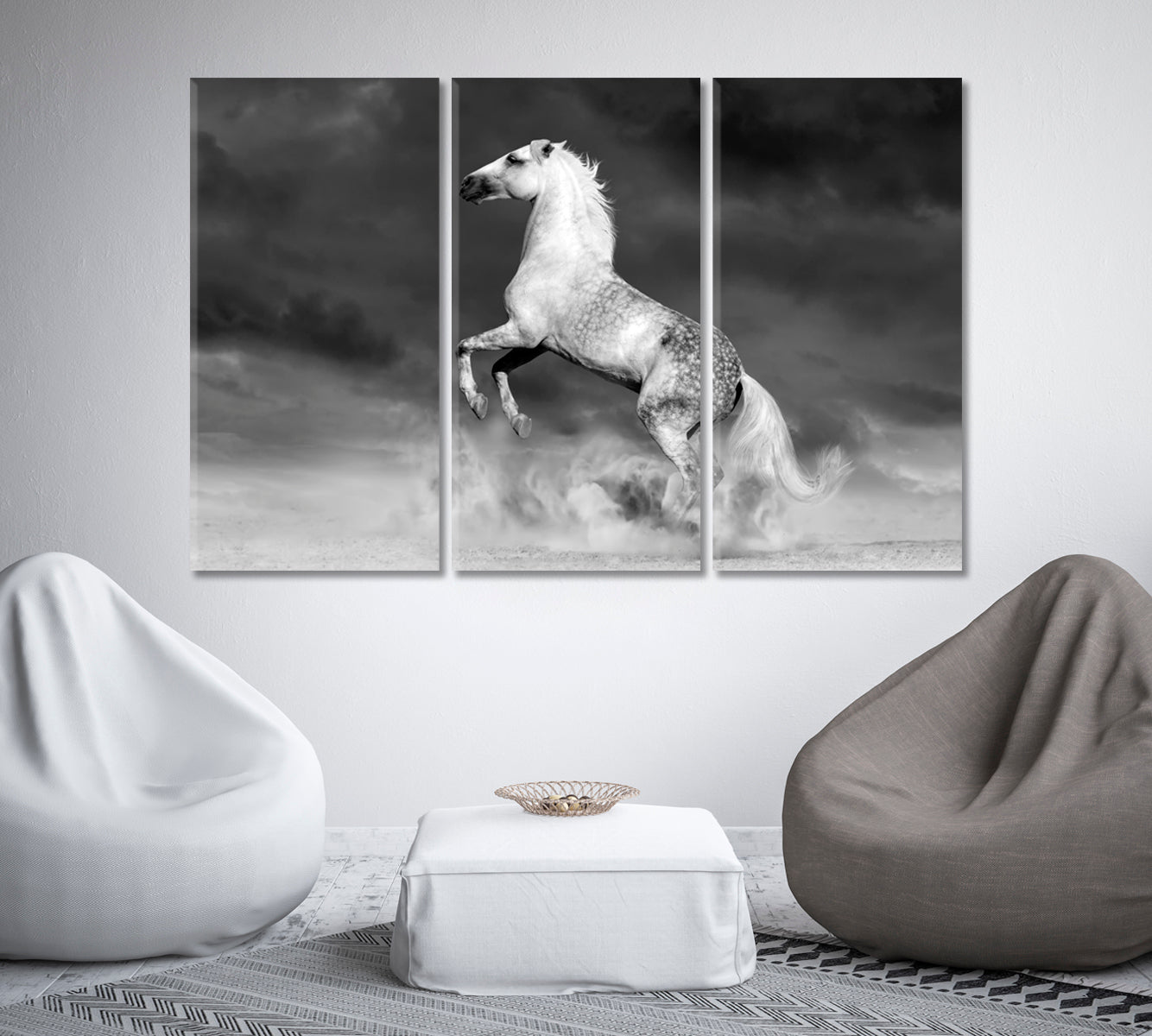 Fabulous White Horse Canvas Print-Canvas Print-CetArt-1 Panel-24x16 inches-CetArt