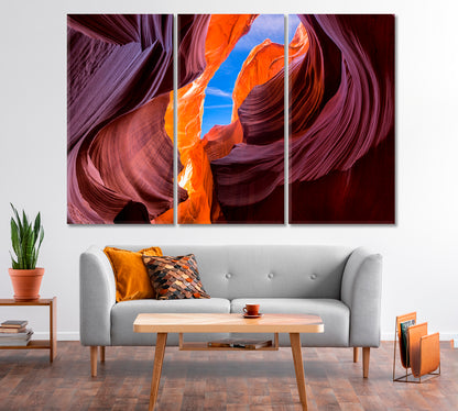 Wide Angle View of Amazing Canyon Antelope Arizona Canvas Print-Canvas Print-CetArt-1 Panel-24x16 inches-CetArt