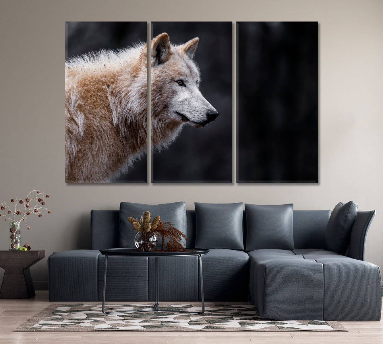Arctic Wolf Canvas Print-Canvas Print-CetArt-1 Panel-24x16 inches-CetArt
