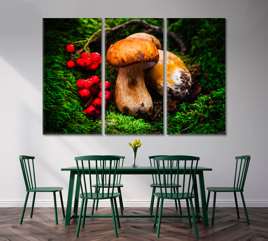 Porcini Mushrooms Canvas Print-Canvas Print-CetArt-1 Panel-24x16 inches-CetArt