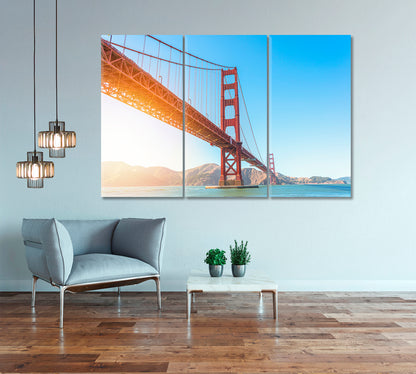 San Francisco Golden Gate Bridge Canvas Print-Canvas Print-CetArt-3 Panels-36x24 inches-CetArt