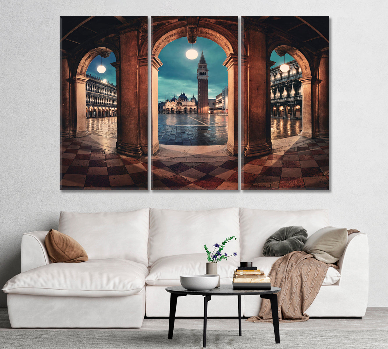 Night View of Piazza San Marco in Venice Italy Canvas Print-Canvas Print-CetArt-1 Panel-24x16 inches-CetArt