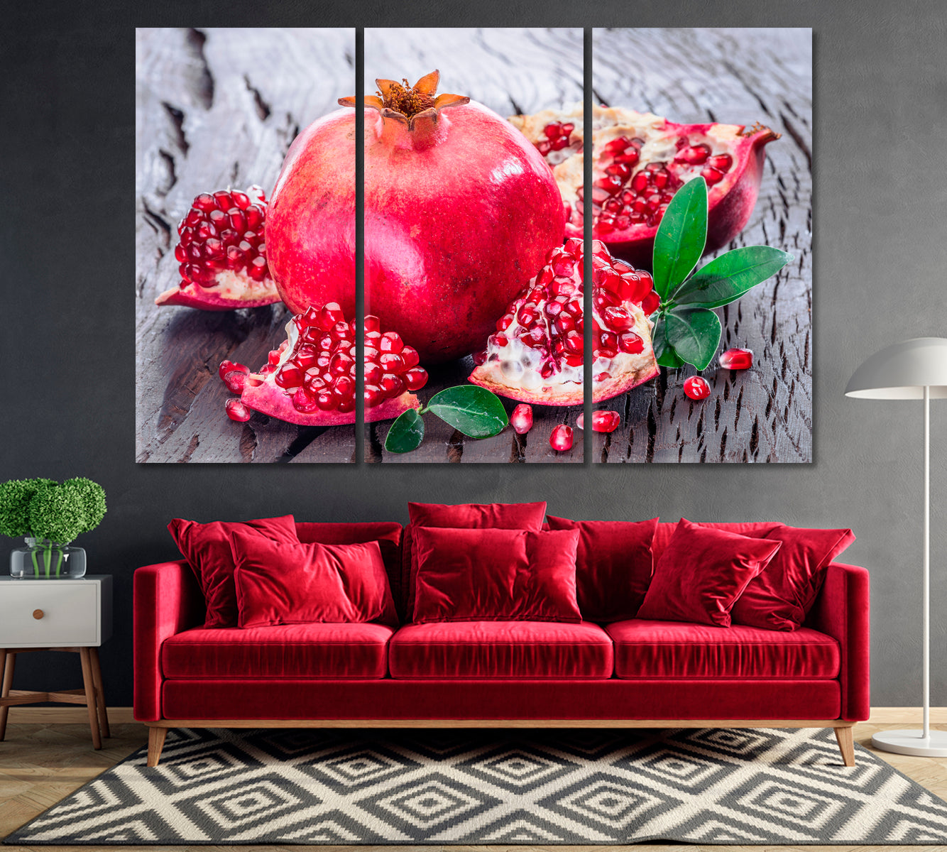 Pomegranate Canvas Print-Canvas Print-CetArt-1 Panel-24x16 inches-CetArt