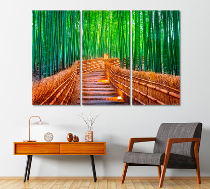 Bamboo Forest Kyoto Japan Canvas Print-Canvas Print-CetArt-1 Panel-24x16 inches-CetArt