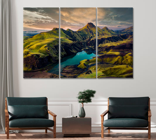 Uxatindar Mountains Southern Highlands of Iceland Canvas Print-Canvas Print-CetArt-1 Panel-24x16 inches-CetArt