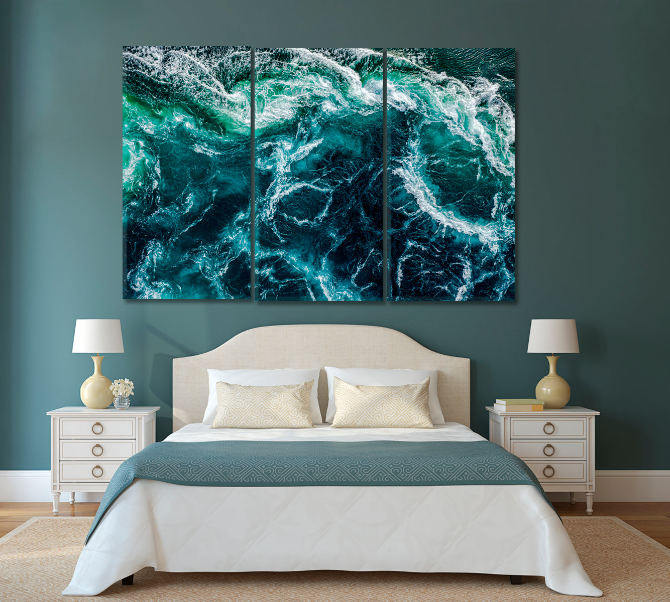 Stormy Sea Norway Canvas Print-Canvas Print-CetArt-1 Panel-24x16 inches-CetArt