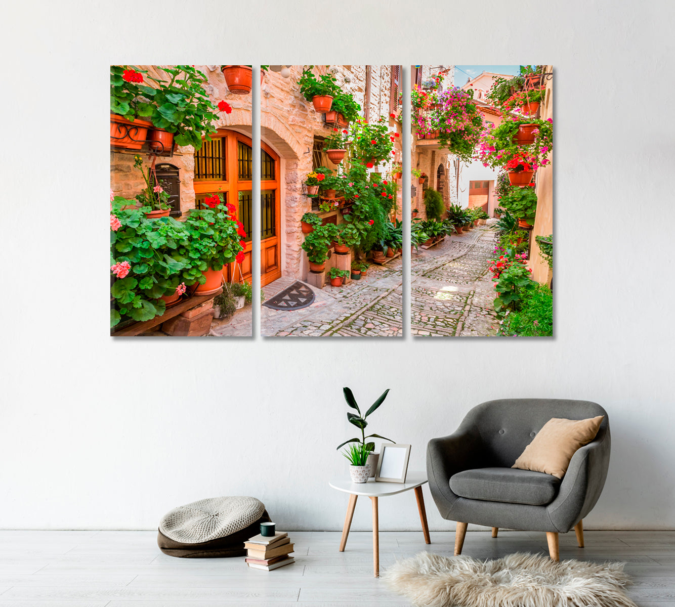 Old Streets of Spello in Umbria Italy Canvas Print-Canvas Print-CetArt-1 Panel-24x16 inches-CetArt