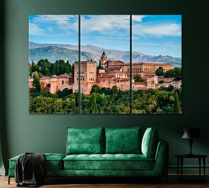 Ancient Arabic Fortress of Alhambra Spain Canvas Print-Canvas Print-CetArt-1 Panel-24x16 inches-CetArt