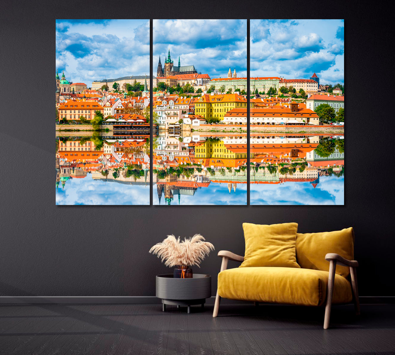 Panorama of old town of Prague Canvas Print-Canvas Print-CetArt-1 Panel-24x16 inches-CetArt