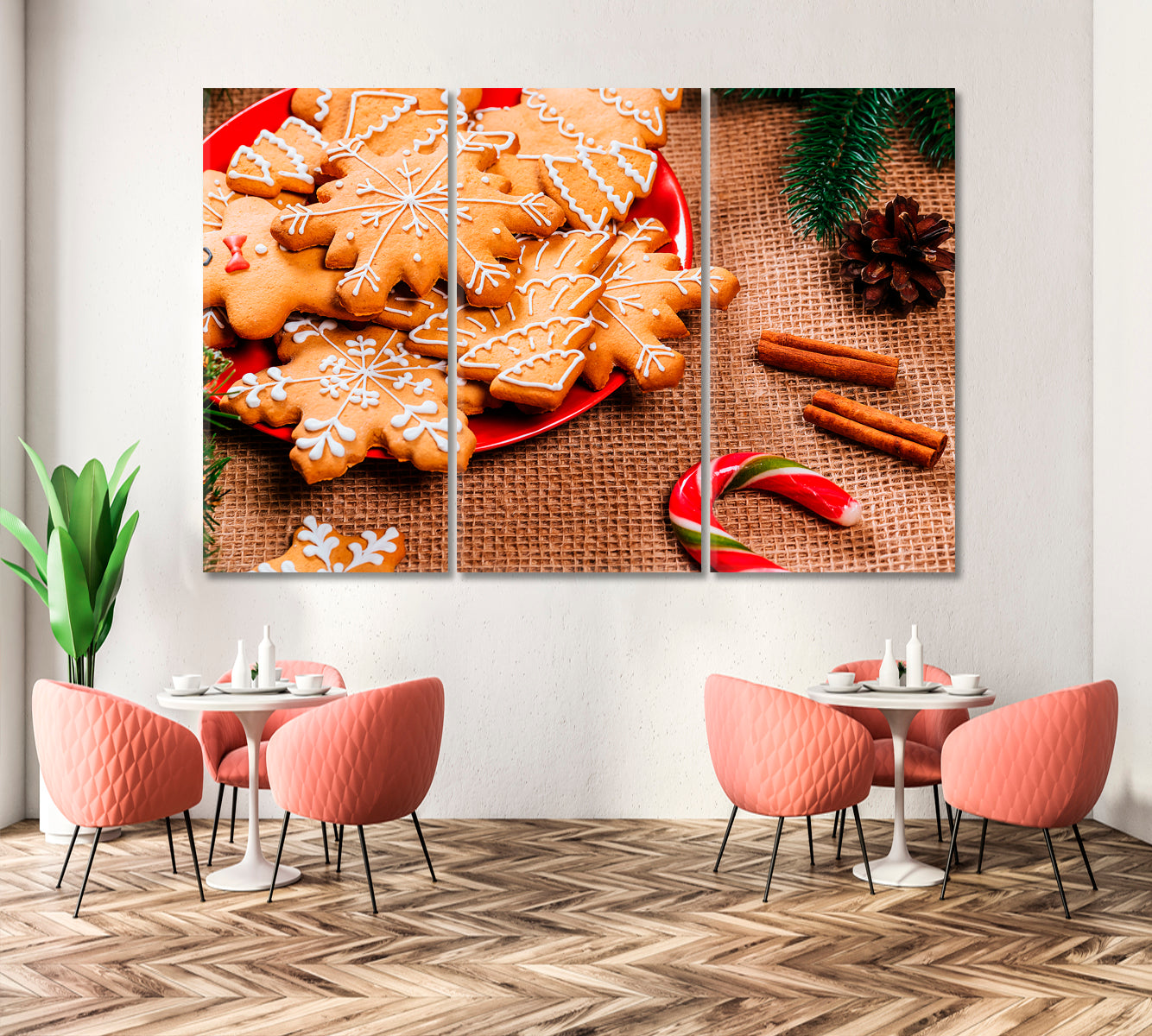 Christmas Gingerbread Cookies Canvas Print-Canvas Print-CetArt-1 Panel-24x16 inches-CetArt