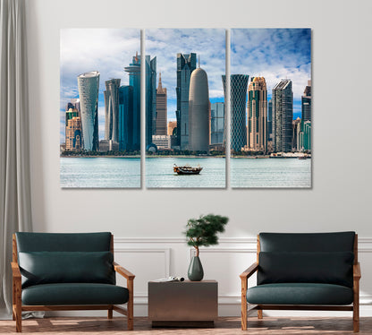 Doha Gulf Qatar Canvas Print-Canvas Print-CetArt-1 Panel-24x16 inches-CetArt