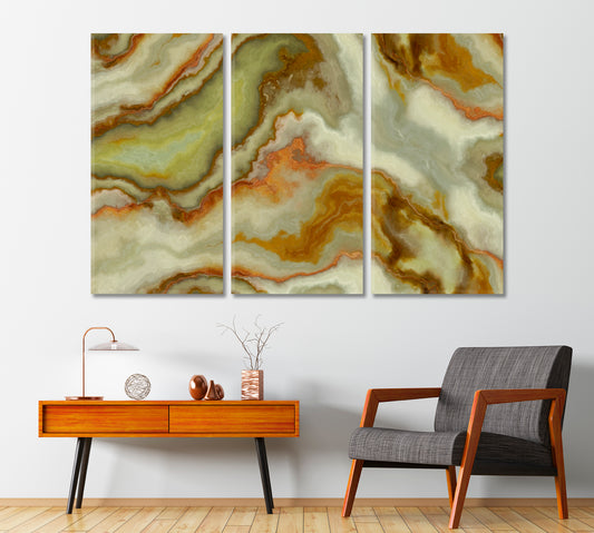 Abstract Green Marble Onyx Canvas Print-Canvas Print-CetArt-1 Panel-24x16 inches-CetArt