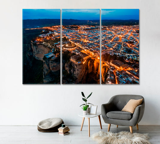 Ronda City Gorge Spain Canvas Print-Canvas Print-CetArt-1 Panel-24x16 inches-CetArt