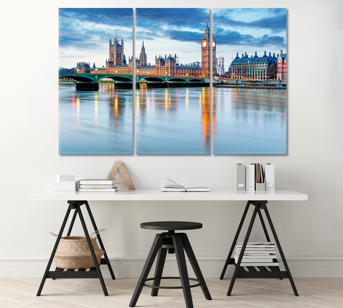 London Big Ben and Houses of Parliament UK Canvas Print-Canvas Print-CetArt-1 Panel-24x16 inches-CetArt