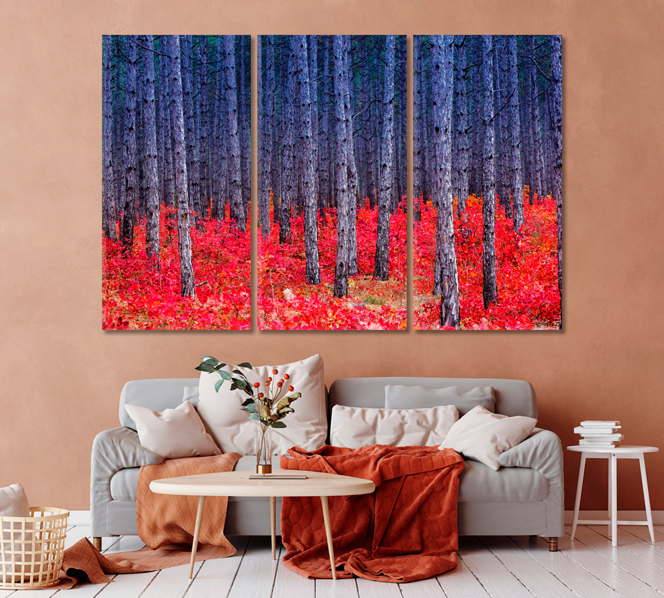 Autumn Birch Forest Canvas Print-Canvas Print-CetArt-1 Panel-24x16 inches-CetArt